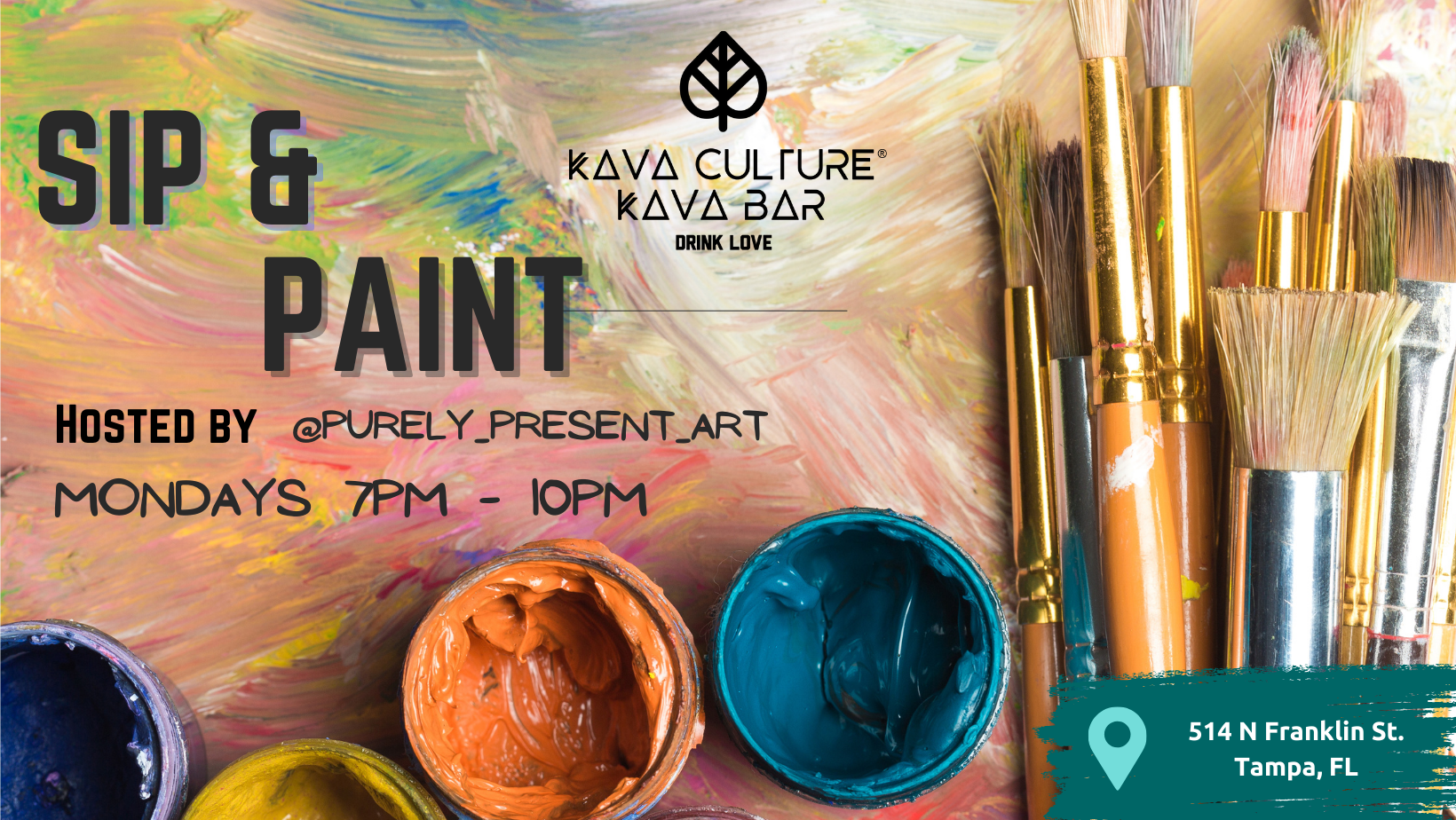 Weekly Sip & Paint Art Night Downtown Tampa Kava Culture
